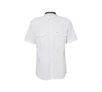 Kurzarmhemd S.OLIVER, Herren, Gr. XXL, N-Gr, weiß, Web, Obermaterial: 100% Baumwolle, gestreift, regular fit normal, Hemden, mit dezenten Streifen, Button-down-Kragen, Baumwolle (79897513-XXL) weiß