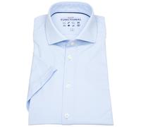 Kurzarmhemd - Slim Fit - Functional Shirt - Haifischkragen - hellblau Pure