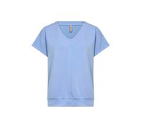 Kurzarmhemd SOYACONCEPT "Soya Concept T-Shirt SC-BANU 244", Damen, Gr. M, Normalgrößen, 6252 hydrangea, Obermaterial: 48% Modal, 48% Polyester, 4% Elasthan, Hemden Kurzarmhemd (30123060-M)