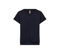 Kurzarmhemd SOYACONCEPT "Soya Concept T-Shirt SC-BANU 244", Damen, Gr. S, Normalgrößen, 6910 navy, Obermaterial: 48% Modal, 48% Polyester, 4% Elasthan, Hemden Kurzarmhemd (72350346-S)