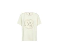 Kurzarmhemd SOYACONCEPT "Soya Concept T-shirt SC-BANU", Damen, Gr. L, Normalgrößen, 1620 cream, Obermaterial: 48% Modal, 48% Polyester, 4% Elasthan, Hemden (71266726-L) 1620 cream