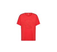 Kurzarmhemd SOYACONCEPT "Soya Concept T-shirt SC-BANU", Damen, Gr. L, Normalgrößen, 4030 bittersweet, Obermaterial: 48% Modal, 48% Polyester, 4% Elasthan, Hemden (42716561-L) 4030 bittersweet
