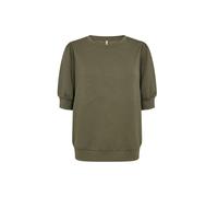 Kurzarmhemd SOYACONCEPT "Soya Concept T-shirt SC-BANU", Damen, Gr. S, Normalgrößen, grün (7750 olive), Obermaterial: 48% Modal, 48% Polyester, 4% Elasthan, Hemden (24973014-S) 7750 olive
