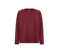 Kurzarmhemd SOYACONCEPT "Soya Concept T-shirt SC-BANU", Damen, Gr. XXL, Normalgrößen, rot (4850 dunkelrot), Obermaterial: 48% Modal, 48% Polyester, 4% Elasthan, Hemden (95995424-XXL) 4850 dunkelrot