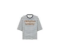 Kurzarmhemd SOYACONCEPT "Soya Concept T-shirt SC-BARNI", Damen, Gr. S, Normalgrößen, 6910c navy combi, Obermaterial: 48% Modal, 48% Polyester, 4% Elasthan, Hemden (49069507-S) 6910c navy combi