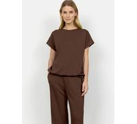 Kurzarmhemd SOYACONCEPT "Soya Concept T-shirt SC", Damen, Gr. L, Normalgrößen, 8694 hot fudge, Obermaterial: 48% Modal, 48% Polyester, 4% Elasthan, Hemden Kurzarmhemd (38686637-L)