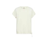 Kurzarmhemd SOYACONCEPT "Soya Concept T-shirt SC", Damen, Gr. M, Normalgrößen, 1620 cream, Obermaterial: 48% Modal, 48% Polyester, 4% Elasthan, Hemden Kurzarmhemd (51830420-M)