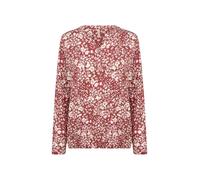 Kurzarmhemd SOYACONCEPT "Soya Concept T-shirt SC-FELICITY", Damen, Gr. M, Normalgrößen, 4470c dunkel rot combi, Obermaterial: 50% Baumwolle, 50% Viskose, Hemden (63786101-M) 4470c dunkel rot combi