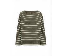 Kurzarmhemd SOYACONCEPT "Soya Concept T-shirt SC-GERTA", Damen, Gr. XL, Normalgrößen, 7920c grape leaf combi, Obermaterial: 100% Baumwolle, Hemden (35347838-XL) 7920c grape leaf combi