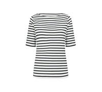 Kurzarmhemd SOYACONCEPT "Soya Concept T-shirt SC_KAIZA", Damen, Gr. XL, Normalgrößen, 1620c cream combi, Obermaterial: 62% Polyester, 33% Viskose, 5% Elasthan, Hemden (27440519-XL) 1620c cream combi