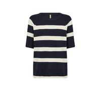 Kurzarmhemd SOYACONCEPT "Soya Concept T-shirt SC-KANITA", Damen, Gr. L, Normalgrößen, 96910c navy melange combi, Obermaterial: 50% Viskose, 27% Polyester, 23% Nylon, Hemden Kurzarmhemd (52032664-L)