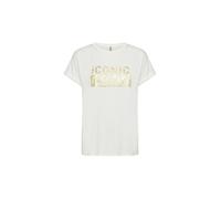 Kurzarmhemd SOYACONCEPT "Soya Concept T-shirt SC-MARICA", Damen, Gr. M, Normalgrößen, 1100 sanftes weiß, Obermaterial: 93% Lyocell, 7% Elasthan, Hemden (26873938-M) 1100 sanftes weiß