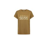 Kurzarmhemd SOYACONCEPT "Soya Concept T-shirt SC-MARICA", Damen, Gr. S, Normalgrößen, 7120 butternut, Obermaterial: 93% Lyocell, 7% Elasthan, Hemden (92466602-S) 7120 butternut