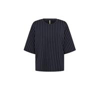 Kurzarmhemd SOYACONCEPT "Soya Concept T-shirt SC-SIRI 1", Damen, Gr. M, Normalgrößen, 6910c navy combi, Obermaterial: 48% Modal, 48% Polyester, 4% Elasthan, Hemden Kurzarmhemd (45470957-M)