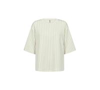 Kurzarmhemd SOYACONCEPT "Soya Concept T-shirt SC-SIRI 1", Damen, Gr. XL, Normalgrößen, 1620c cream combi, Obermaterial: 48% Modal, 48% Polyester, 4% Elasthan, Hemden Kurzarmhemd (52071261-XL)