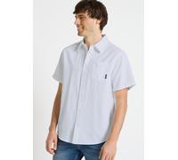 Kurzarmhemd STREET ONE MEN, Herren, Gr. 3XL (48), US-Größen, hellweiß, Web, 100% Baumwolle, unifarben, regular fit normal, V-Ausschnitt, Bündchen, Hemden, aus reiner Baumwolle (16316716-XXXL) hellweiß