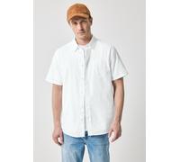 Kurzarmhemd STREET ONE MEN, Herren, Gr. XL44, US-Größen, weiß (hellweiß), Web, 100% Baumwolle, unifarben, gerade normal, V-Ausschnitt, Bündchen, Hemden, mit Brusttaschen und Knopfleiste (20616305-XL) 