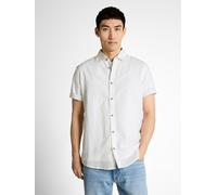 Tom Tailor - Regular Fit Kurzarmhemd mit Leinenanteil white - Gr. - L