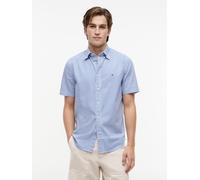 Kurzarmhemd TOMMY HILFIGER "FLEX POP CLASSIC STP S/S SHIRT", Herren, Gr. L (52), N-Gr, blau (regal blau, stripe), Web, Obermaterial: 100% Baumwolle, gestreift, regular fit, Hemden (53989050-L) regal b