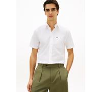 Kurzarmhemd TOMMY HILFIGER "LIGHT OXFORD SOLID", Herren, Gr. XXL, N-Gr, weiß, Web, Obermaterial: 97% Baumwolle, 3% Elasthan, regular fit normal, Hemden, regular fit, Button-down-Kragen (70460858-XXL) 