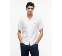 Kurzarmhemd TOMMY HILFIGER "LINEN BLEND SOLID SS RF SHT", Herren, Gr. XXL (58), N-Gr, weiß, Web, Obermaterial: 52% Baumwolle, 48% Leinen, regular fit, Hemden (29915626-XXL) weiß