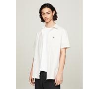 Kurzarmhemd TOMMY JEANS "TJM REG STRIPE SEERSUCKER SHIRT", Herren, Gr. XXL, N-Gr, weiß (weiß, newsprint), Obermaterial: 100% Baumwolle, gestreift, Hemden Kurzarmhemd (71198101-XXL)