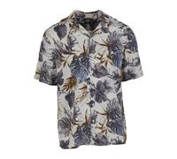 Urban Classics Hemd Viscose AOP Resort Shirt TB4150 Blueleaves-4XL