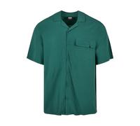 Kurzarmhemd URBAN CLASSICS "Urban Classics Herren Viscose Camp Shirt", Herren, Gr. XS, US-Größen, grün, 100% Viskose, unifarben, Hemden (37147236-XS) grün