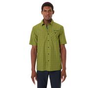 Kurzarmhemd VAUDE "MEN'S ALBSTEIG SHIRT III", Herren, Gr. 3XL, N-Gr, grün (schwarz leaf), Obermaterial: 54% Lyocell, 46% Polyester, Hemden, Kurzarm, aus Lyocell und Polyester, mit Knopfleiste (2050595
