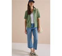 Cardigan CECIL, Damen, Gr. M (40), deep matcha grün, Stoff, 52% Modal, 44% Polyester, 4% Elasthan, unifarben, normal normal, hoch geschlossener Ausschnitt, abgesteppt, Strickjacken, mit Stehkragen (53