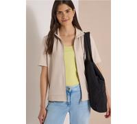 Cardigan CECIL, Damen, Gr. XS (36), cashmere beige, Stoff, 52% Modal, 44% Polyester, 4% Elasthan, unifarben, normal normal, hoch geschlossener Ausschnitt, abgesteppt, Strickjacken, mit Stehkragen (294