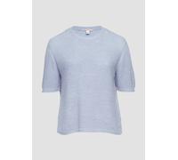 Kurzarmpullover aus Bändchengarn 46 blau 2168348.5072.46