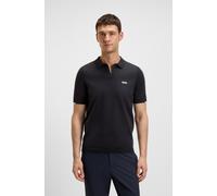 Kurzarmpullover BOSS GREEN "K Ever-X PS", Herren, Gr. M, blau (dunkelblau402), Strick, Obermaterial: 100% Baumwolle, unifarben, regular fit hüftlang, Bündchen, Pullover Kurzarmpullover, mit Perforieru