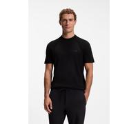 Kurzarmpullover BOSS GREEN "KN_Momentum-Lite TS", Herren, Gr. M, schwarz (schwarz001), Strick, Obermaterial: 60% Baumwolle, 40% Polyester, unifarben, regular fit normal, Rundhals, Bündchen, Pullover,