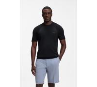 Kurzarmpullover BOSS GREEN "KN_Momentum-Lite TS", Herren, Gr. XL, schwarz (dunkelblau402), Strick, Obermaterial: 60% Baumwolle, 40% Polyester, unifarben, regular fit normal, Rundhals, Bündchen, Pullov