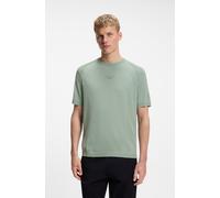 Kurzarmpullover BOSS GREEN "Porsche Spirit 70 Capsule Collection", Herren, Gr. L, open grün357, Strick, Obermaterial: 60% Modal, 23% Polyamid, 17% Seide, unifarben, regular fit normal, Rundhals, Bündc