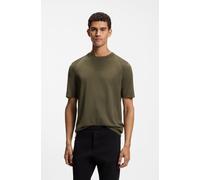 Kurzarmpullover BOSS GREEN "Porsche Spirit 70 Capsule Collection", Herren, Gr. M, open grün347, Strick, Obermaterial: 60% Modal, 23% Polyamid, 17% Seide, unifarben, regular fit normal, Rundhals, Bündc