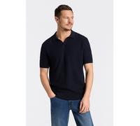 Kurzarmpullover BOSS "H-Natalo", Herren, Gr. XL, dunkelblau404, Strick, Obermaterial: 100% Baumwolle, unifarben, regular fit normal, Rippbündchen, Pullover, mit Polokragen, regular fit (96398403-XL) d