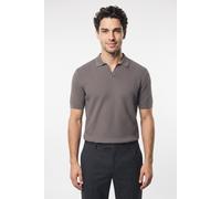 Kurzarmpullover BOSS "H-Natalo", Herren, Gr. XL, grau (medium lila510), Strick, Obermaterial: 100% Baumwolle, unifarben, regular fit normal, Rippbündchen, Pullover, mit Polokragen, regular fit (985469