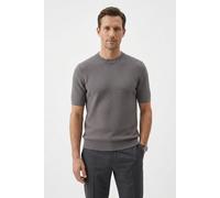 Kurzarmpullover BOSS "Nilton", Damen, Gr. 3XL, medium lila510, Strick, Obermaterial: 100% Baumwolle, unifarben, regular fit normal, Rundhals, Rippstrickbündchen, Pullover, Premium Menswear Business-Ca