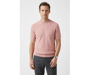 Kurzarmpullover BOSS "Nilton", Herren, Gr. M, light, pastel pink686, Strick, Obermaterial: 100% Baumwolle, unifarben, regular fit normal, Rundhals, Rippstrickbündchen, Pullover, Premium Menswear Busin