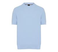 Kurzarmpullover BOSS "Nilton", Damen, Gr. XL, light, pastel blau450, Strick, Obermaterial: 100% Baumwolle, gestreift, regular fit normal, Rundhals, Rippstrickbündchen, Pullover, Premium Menswear Busin