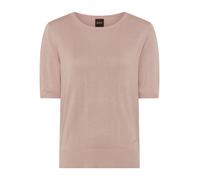 Kurzarmpullover BOSS ORANGE "Fiaffu Premium Damenmode", Damen, Gr. S, rosa (open pink 698), Feinstrick, Obermaterial: 60% Viskose, 35% Polyacryl, 5% Kaschmir, unifarben, regular fit normal, Rundhals,