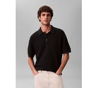 Kurzarmpullover CALVIN KLEIN, Herren, Gr. L, schwarz, Strick, Obermaterial: 100% Baumwolle, unifarben, regular fit normal, Rundhals, Bündchen, Pullover, Strukturstrick, reine Baumwolle, Regular Fit (3