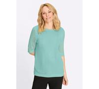 Kurzarmpullover CLASSIC BASICS "Kurzarm-Pullover", Damen, Gr. 50, grün (mint), 100% Polyacryl, unifarben, Pullover (13833736-50) mint
