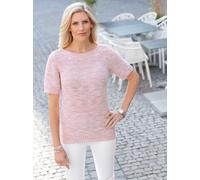 Kurzarmpullover CLASSIC BASICS "Pullover", Damen, Gr. 38, rosa (rosé), 98% Polyacryl, 2% metallisierte Fasern, meliert, Pullover (77981441-38) rosé