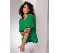 Kurzarmpullover CREATION L PREMIUM "Lyocell-Baumwoll-Pullover", Damen, Gr. 50, grasgrün, 70% Lyocell, 30% Baumwolle, unifarben, Pullover (47957121-50) grasgrün