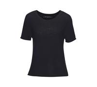 Kurzarmpullover FRENCH CONNECTION, Damen, Gr. 44/46, schwarz, Strick, Obermaterial: 55% Polyacryl, 45% Polyamid, unifarben, figurumspielend hüftlang, Rundhals, Rollkante, Pullover (27547114-44) schwar