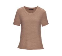 Kurzarmpullover FRENCH CONNECTION, Damen, Gr. 44/46, taupe, Strick, Obermaterial: 55% Polyacryl, 45% Polyamid, unifarben, figurumspielend hüftlang, Rundhals, Rollkante, Pullover (51317565-44) taupe