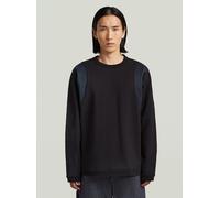 Kurzarmpullover G-STAR "MN Loose Sweatshirt", Herren, Gr. M, dk schwarz, Obermaterial: 100% Baumwolle, Pullover (25412032-M) dk schwarz
